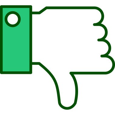 Doldurulmuş ana hatlar biçiminde simge sevmemeyi aşağılar