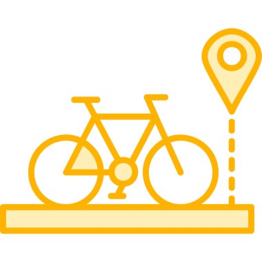 bisiklet konumu simgesi, vektör illüstrasyon tasarımı