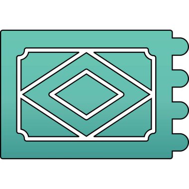 Geleneksel Japon aksesuarının mavi ve beyaz rengi