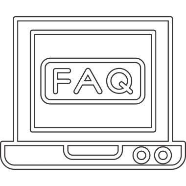 Ağ simgesi. Soruların basit illüstrasyonu