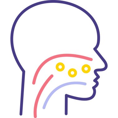 İnsan anatomisi simgesi, basit vektör illüstrasyonu
