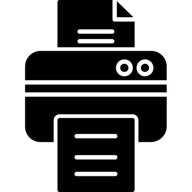 Bir yazıcı simgesinin vektör illüstrasyonu