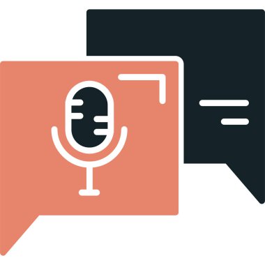 podcast mikrofon simgesi vektörü