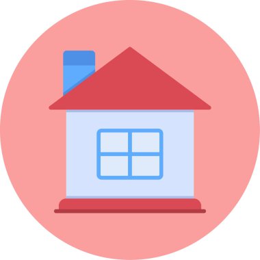 Ev. Web simgesi basit illüstrasyon