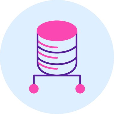 veritabanı. Web simgesi basit illüstrasyon