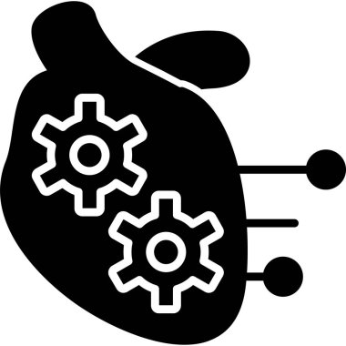 İnsan kalp organı, illüstrasyon, vektör, beyaz arka planda..