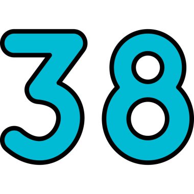 8 numaralı simge vektör.