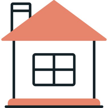 ev simgesini ana hatları doldurulmuş şekilde inşa etmek