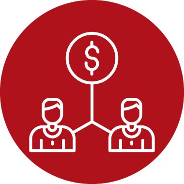 İş insanları simgesinin vektör illüstrasyonu