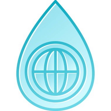 Ana hatları doldurulmuş su bırakma simgesi