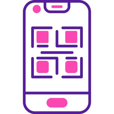 mobil uygulama vektör simgesi basit illüstrasyon