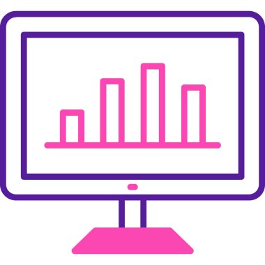Bilgisayar. Web simgesi basit illüstrasyon