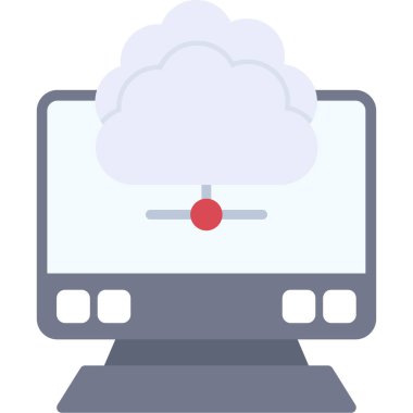 bulut hesaplama vektörü simgesi