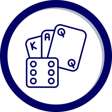 kartlar simgesi vektör illüstrasyon