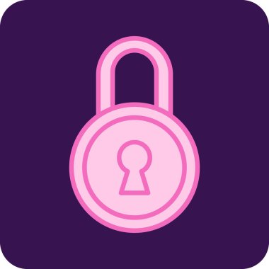 Asma kilit simgesinin vektör illüstrasyonu