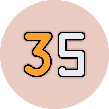 Beyaz arkaplandaki 3 numaralı simgenin vektör çizimi