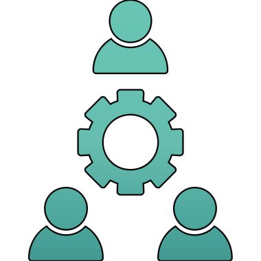 takım çalışması vektör simgesi düzenlenebilir