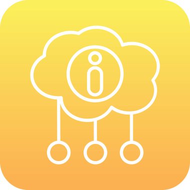 Bir bulut simgesinin vektör illüstrasyonu