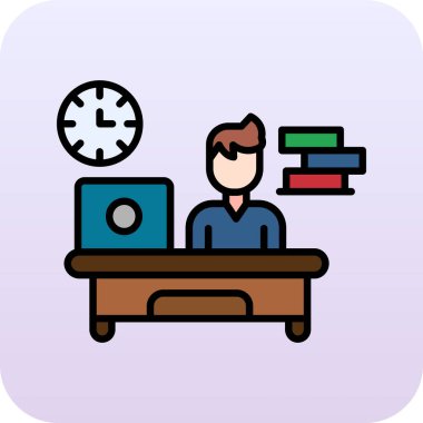 Office vektör çizim grafik tasarım çalışma iş adamı