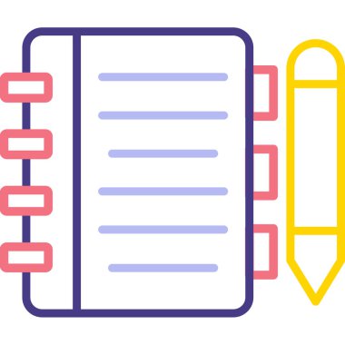 Bir kalem simgesinin vektör illüstrasyonu