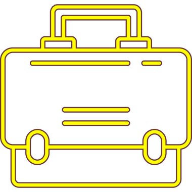 bavul ikonu vektör illüstrasyonu