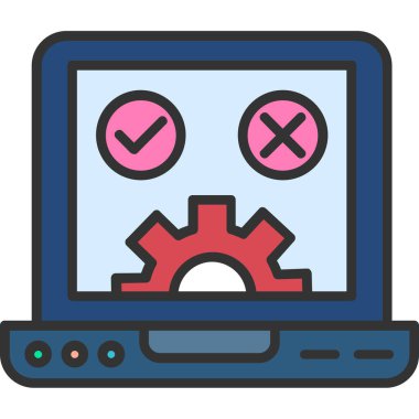 Bilgisayar. Web simgesi basit illüstrasyon