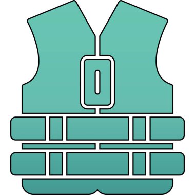 Yelek simgesi, basit vektör illüstrasyonu