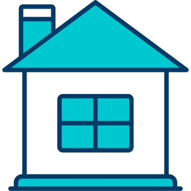 Ev ikonu. vektör illüstrasyonu