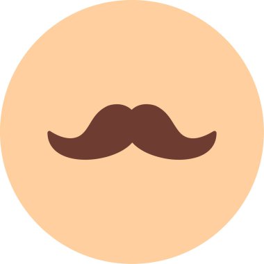 Bıyık. Web simgesi basit illüstrasyon
