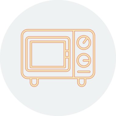 Fırın ikonu. Web için fırın vektör simgelerinin özet çizimi