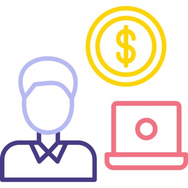 Dolar işareti olan iş adamı