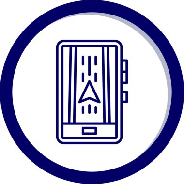 Cep telefonu. Web simgesi basit illüstrasyon