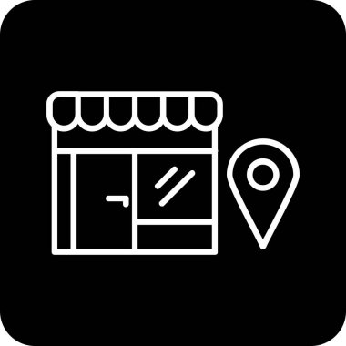 konum simgesi, vektör çizimi