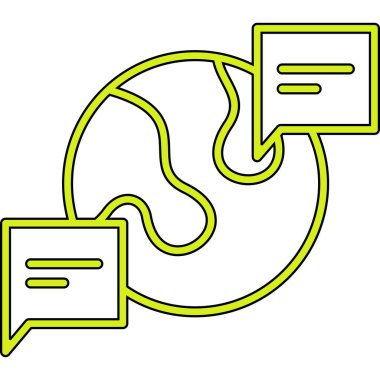 Sohbet simgesi vektör illüstrasyonu