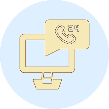 Çağrı merkezi simgesi. vektör illüstrasyonu