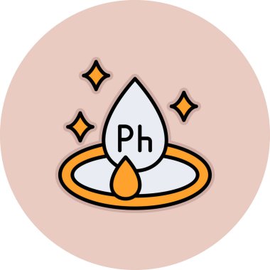 Bir kimyasal formül simgesinin vektör çizimi