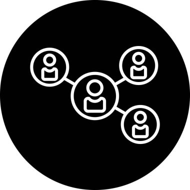 İş insanları simgesinin vektör illüstrasyonu