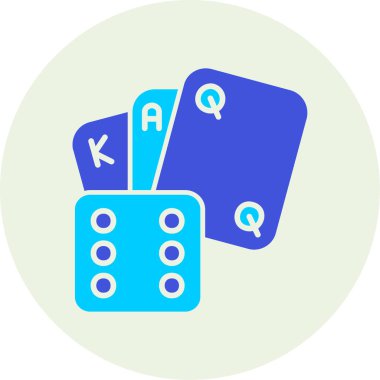 zar. Web simgesi basit illüstrasyon