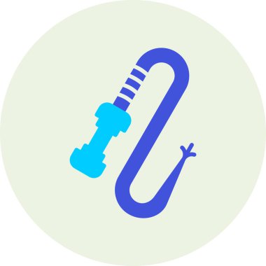 Tek bir vidanın izole edilmiş bir simgesinin vektör çizimi