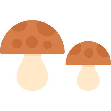 mantar yassı simgesi, vektör illüstrasyonu