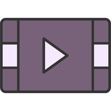 video simgesi, vektör illüstrasyonu