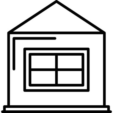 Ev. Web simgesi basit illüstrasyon