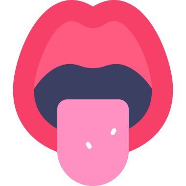 dudak simgesi vektör illüstrasyonu