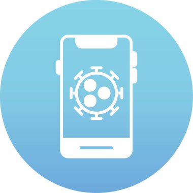 Cep telefonu. Web simgesi basit illüstrasyon