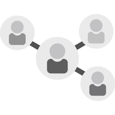 düz renk dizaynında ağ bağlantısı simgesi. vektör illüstrasyonu.