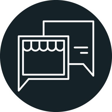 Moda Biçimli Sohbet Simgesi İzole Arkaplan