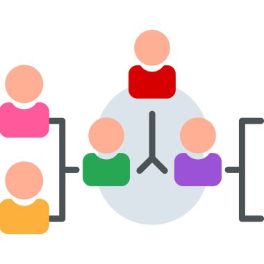 Takım çalışması simgesi vektör illüstrasyonu