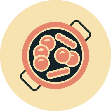 yiyecek ikonu vektör illüstrasyonu