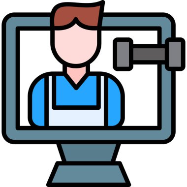 Adam inşaatçısı simgesi - taslak biçimi