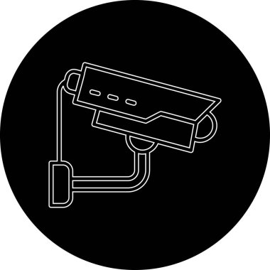 Moda biçimi izole edilmiş arka planda ccTV kamera simgesi